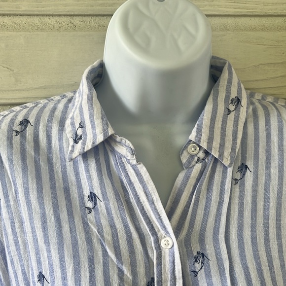Rails Linen Charli Mermaid Button Down Top - Picture 9 of 14